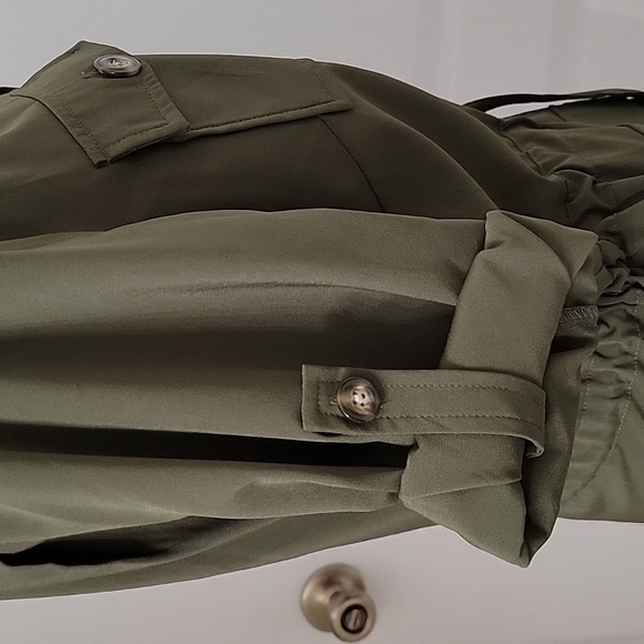 Linea by Louis Dell'Olio Size M Dark Olive Green Safari Shirt, Excellent Cond. - Picture 6 of 13